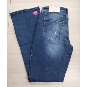 Arizona Jeans Womens Juniors Slim Boot Cut Distressed Size 11‎ Medium Wash NWT